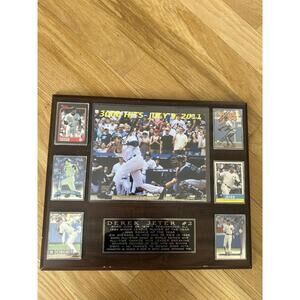 Derek Jeter New York Yankees Wall Plate Plaque 3000 July 2011 With Cards